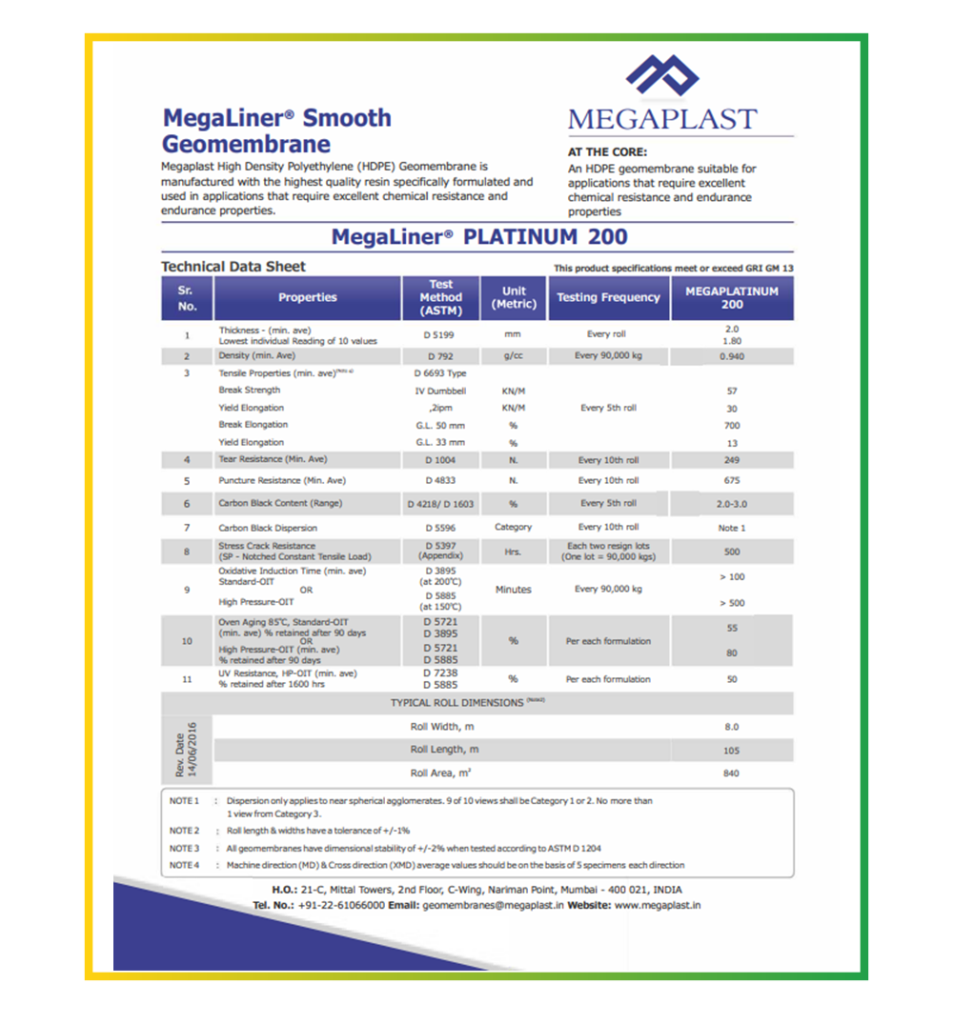 Màng chống thấm HDPE dày 2mm