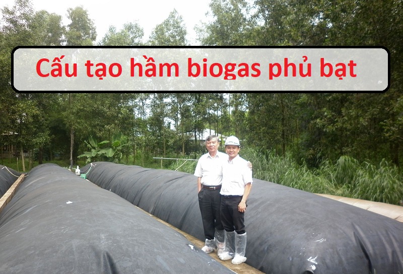 Cấu tạo hầm biogas phủ bạt