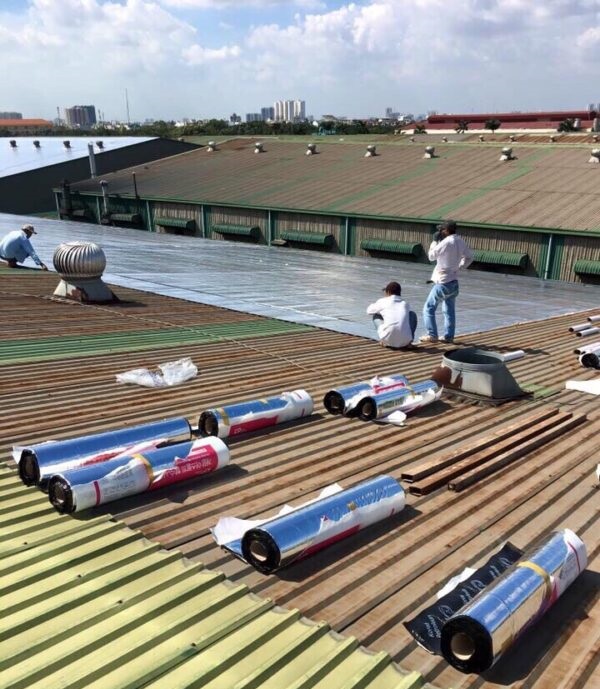 Quy trình thi công màng chống thấm mái tôn