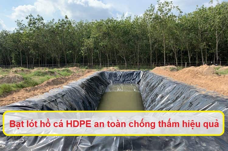 Bạt lót hồ cá HDPE an toàn chống thấm hiệu quả