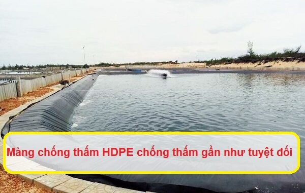 Màng chống thấm HDPE chống thấm gần như tuyệt đối ứng dụng rộng