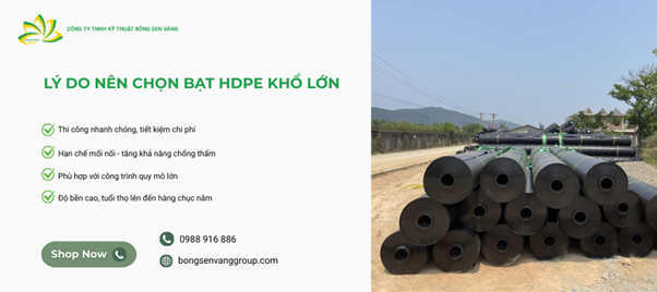 Tìm hiểu về kích thước bạt HDPE khổ lớn