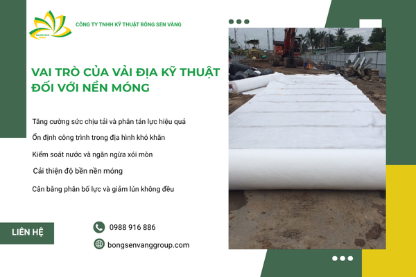 Vai trò của vải địa kỹ thuật đối với nền móng 