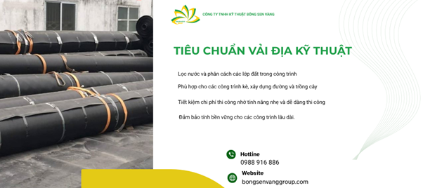 tiêu chuẩn chọn vải địa kỹ thuật chất lượng