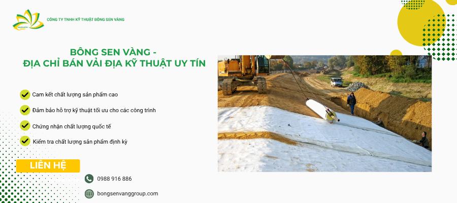 Bông Sen Vàng là địa chỉ cung cấp vải địa kỹ thuật uy tín tại HCM