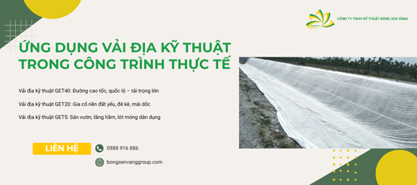 Ứng dụng vải địa kỹ thuật trong công trình thực tế