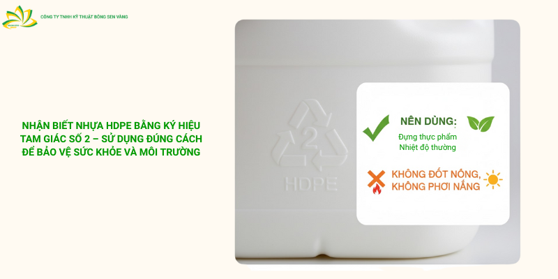 Cách nhận biết và sử dụng nhựa HDPE an toàn