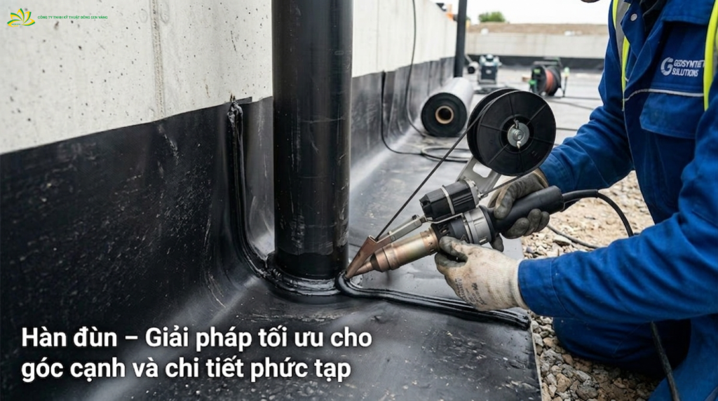 Phương pháp hàn đùn màng HDPE