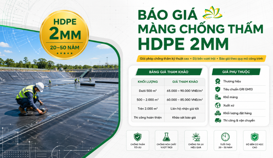 Ưu Điểm Của Màng Chống Thấm HDPE Dày 2mm
