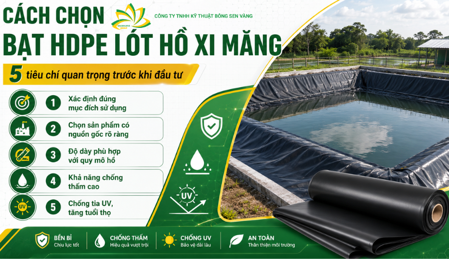 Cách Chọn Màng HDPE Cho Hồ Xi Măng